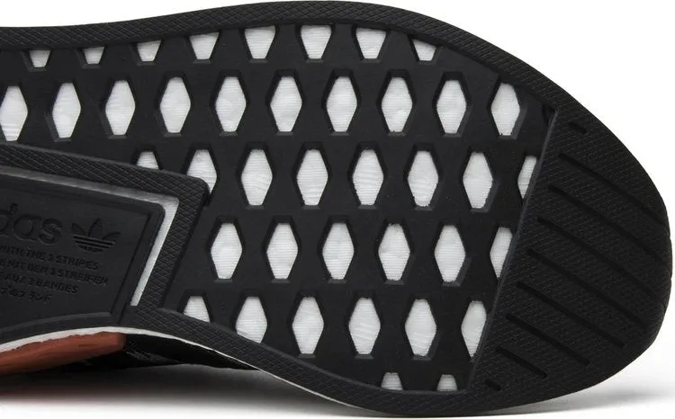 Adidas NMD R2 Primeknit Men's Running Shoes, Black/Grey/White