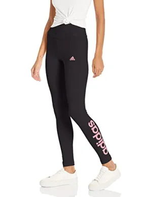 adidas Women's Loungewear Essentials High-Waisted Logo Leggings, Legend Ink/Ice Mint, XX-Small