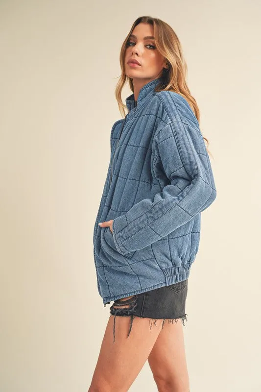 Aemi & Co. FAE DENIM QUILTED JACKET