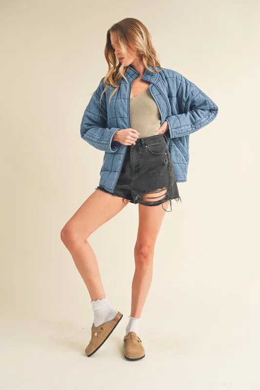 Aemi & Co. FAE DENIM QUILTED JACKET