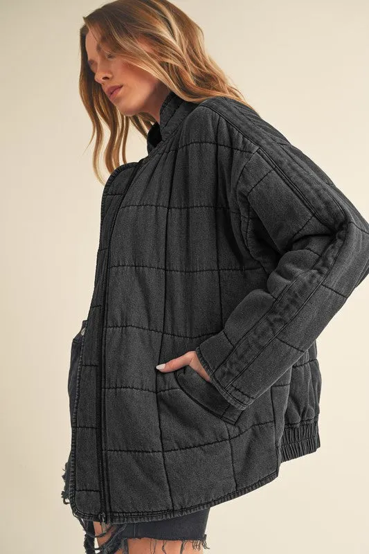 Aemi & Co. FAE DENIM QUILTED JACKET