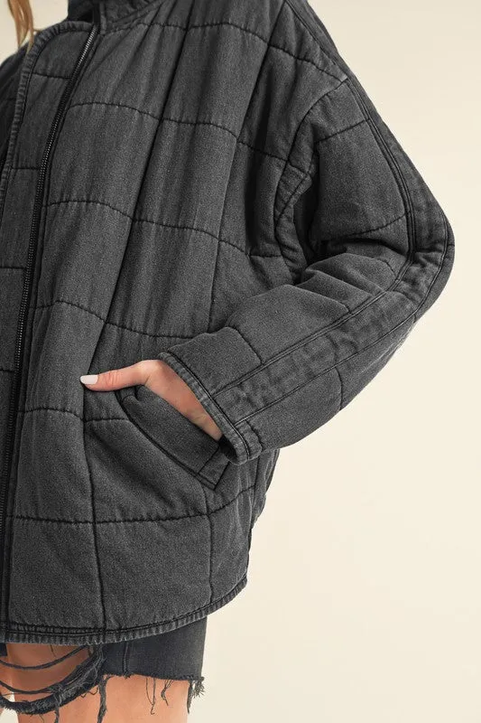 Aemi & Co. FAE DENIM QUILTED JACKET