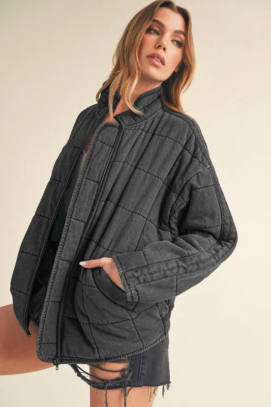 Aemi & Co. FAE DENIM QUILTED JACKET