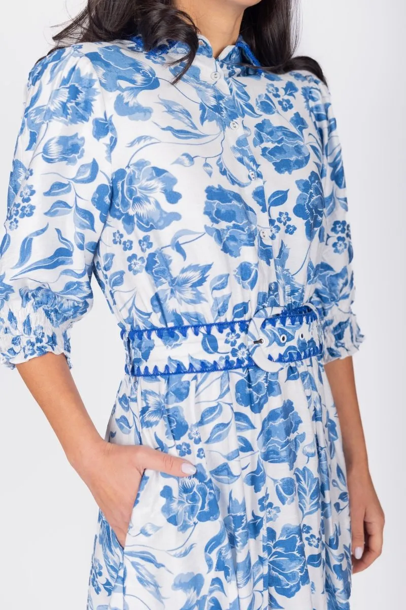 ANALIA DRESS 36" (BLUE)