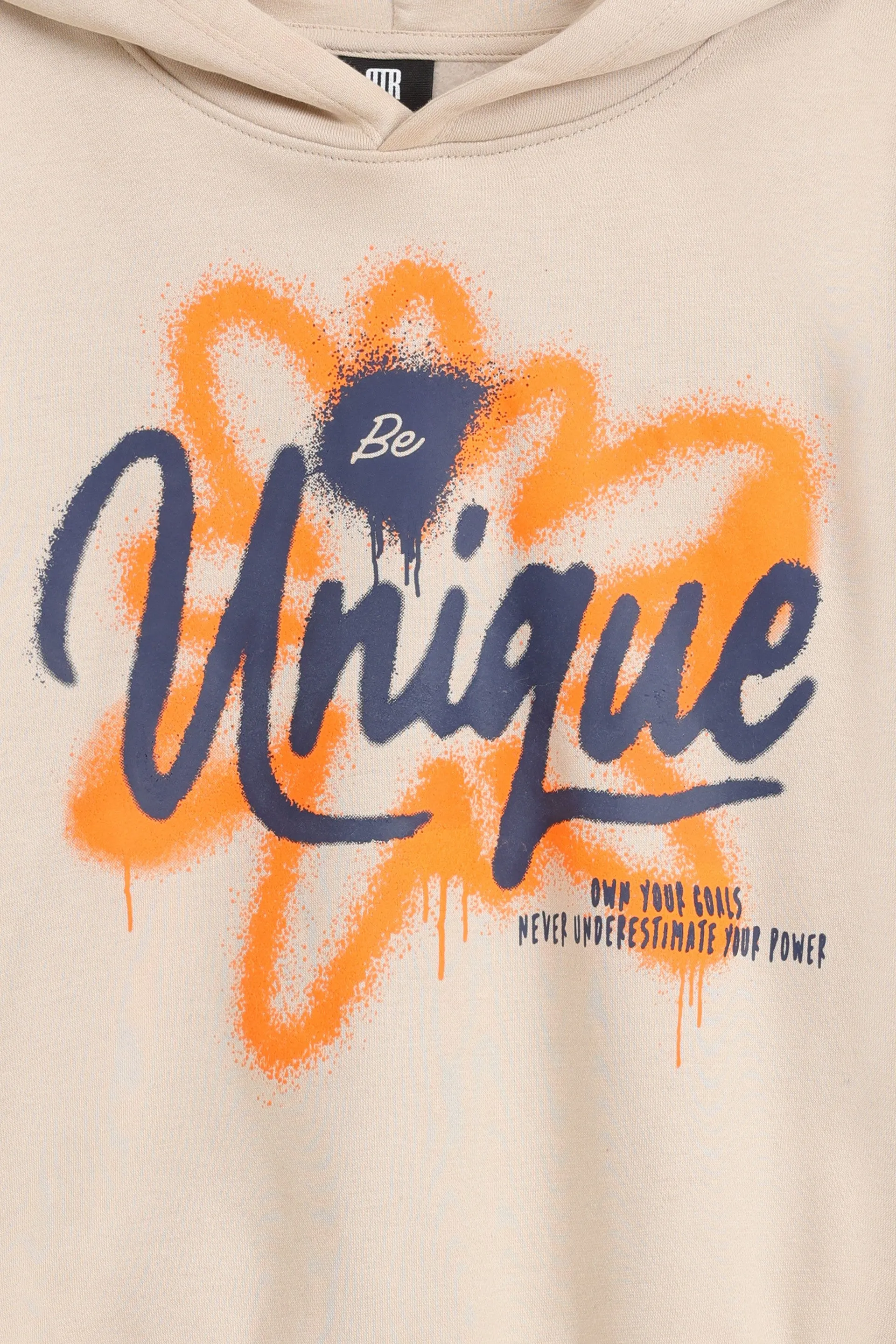 Be Unique Slogan Hoodie