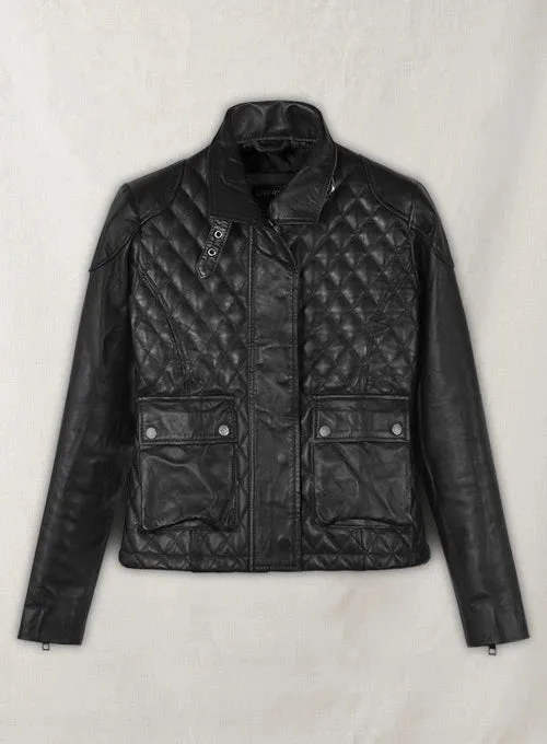 Black Leather Jacket Worn by Emily Blunt