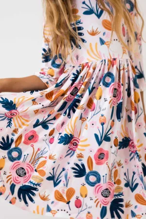 Blush Peony Twirl Dress