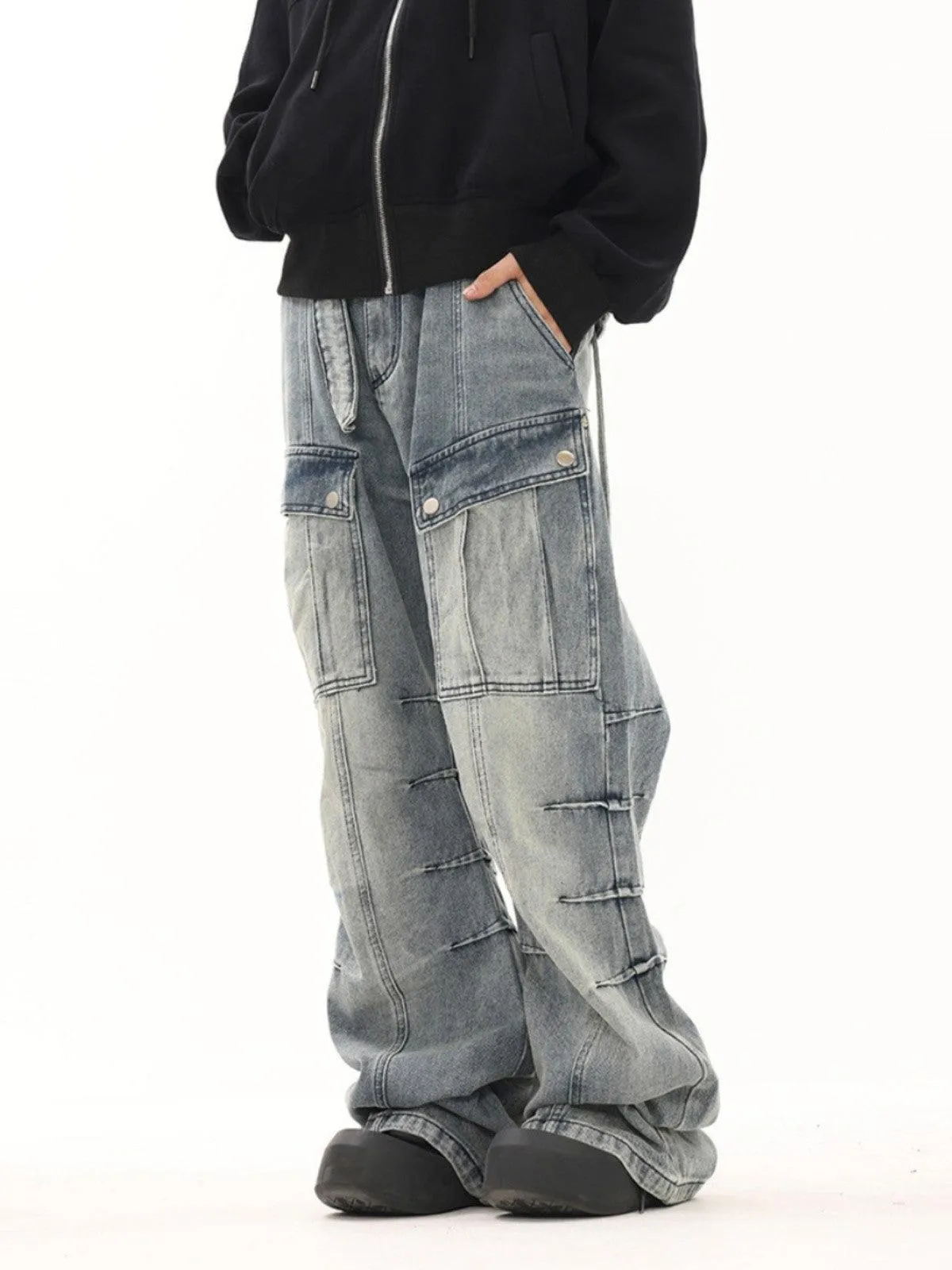 BTSG Ribbon Workwear Jeans