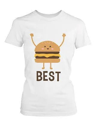Burger and Fries BFF Shirts Best Friend Matching Tee Cute Friendship Tshirt