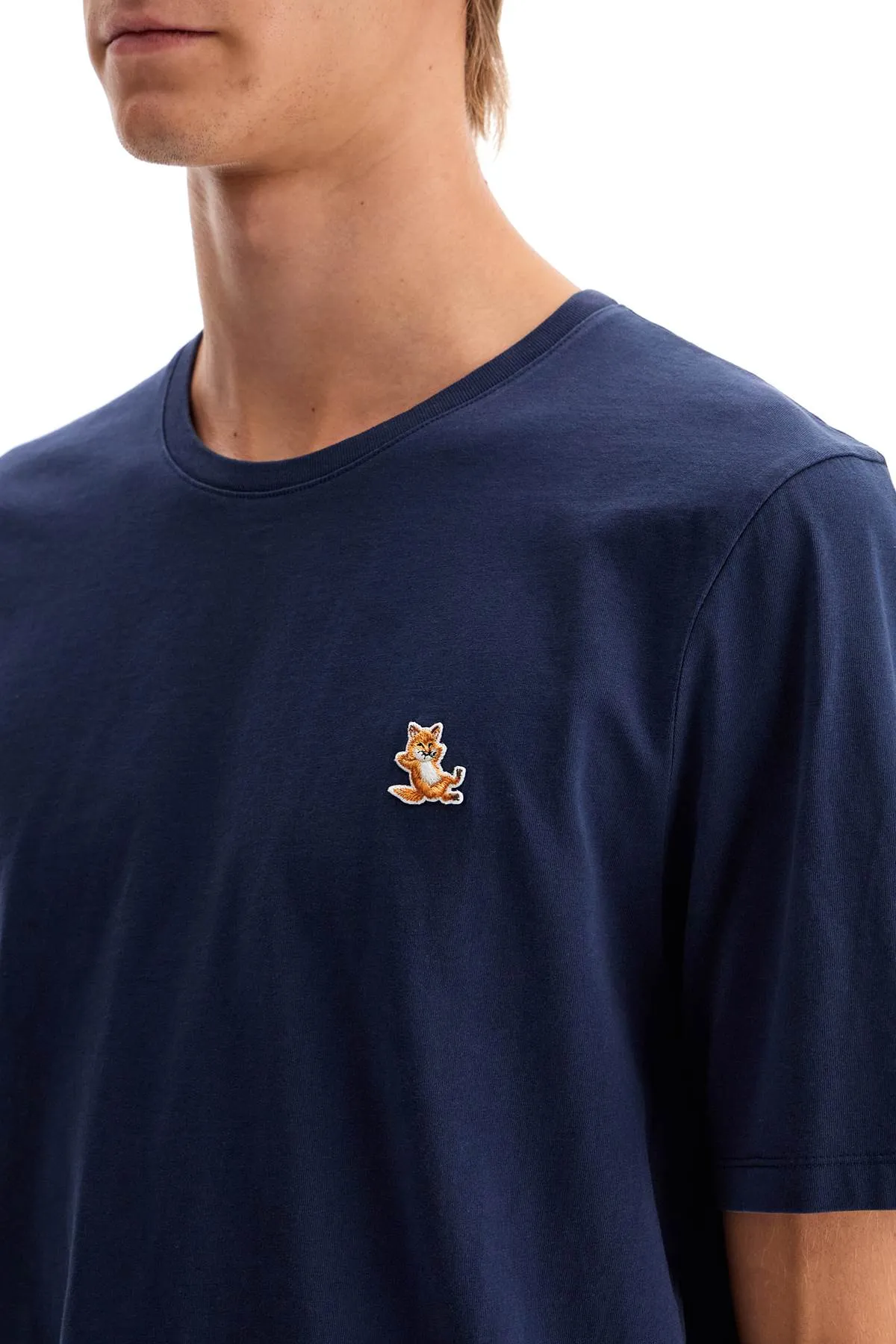 chillax fox patch t-shirt LM00110KJ0008 ECLIPSE BLUE