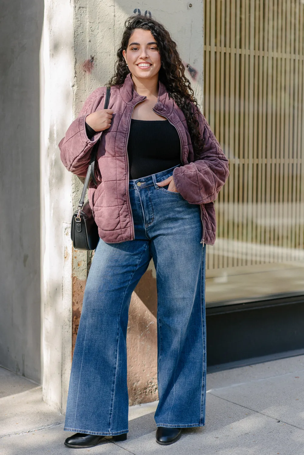 Claribel High Rise Tummy Control Retro Wide Leg Jeans - PLUS