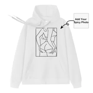 Custom Spicy Photo Hoodie Photo Frame Line Photo