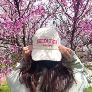 Delta Zeta Embroidered Corduroy Hat