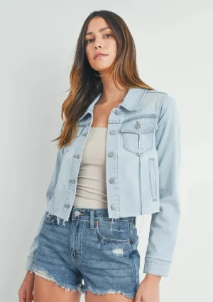denim fray  jacket s963
