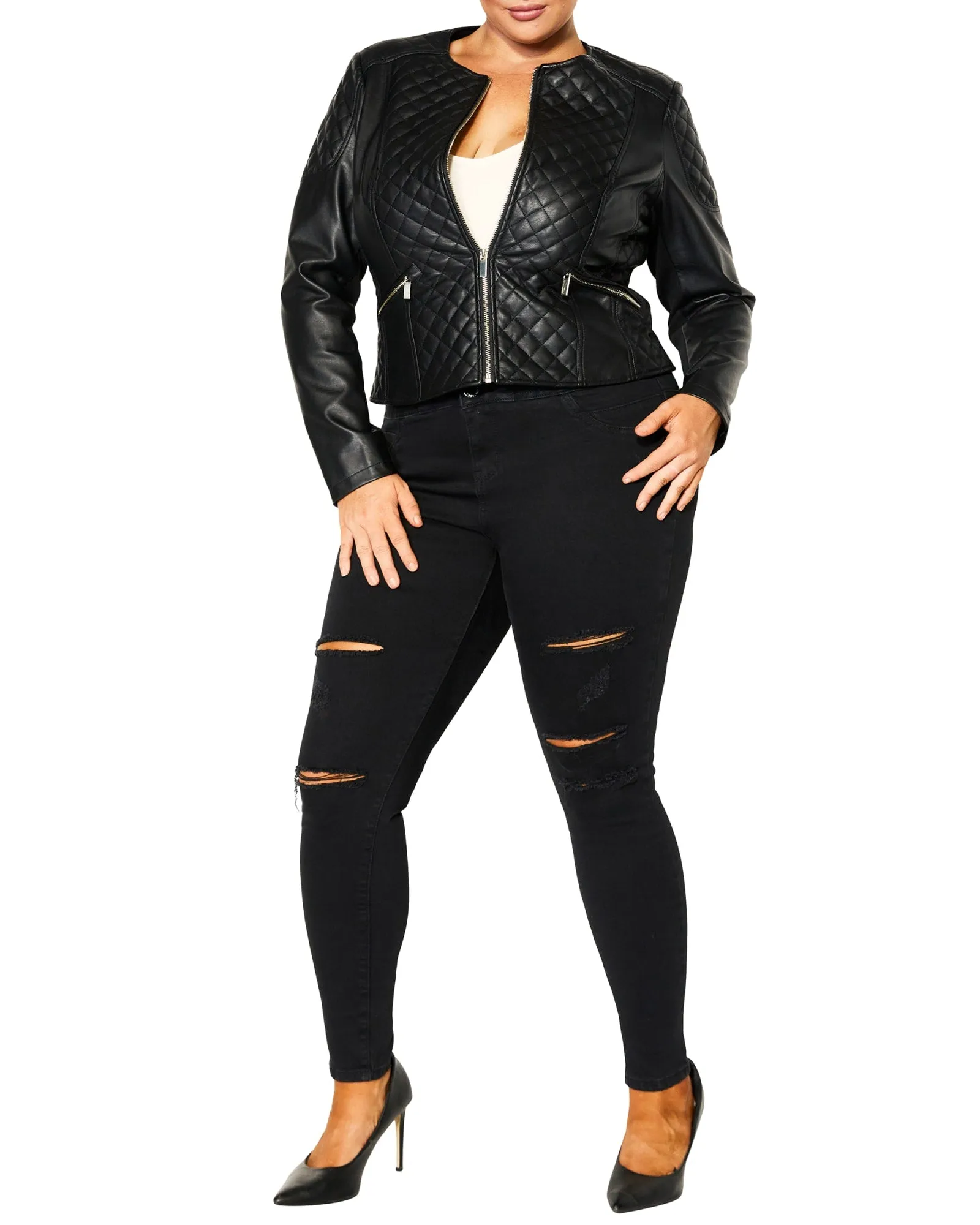 Eliza Moto Jacket | Black