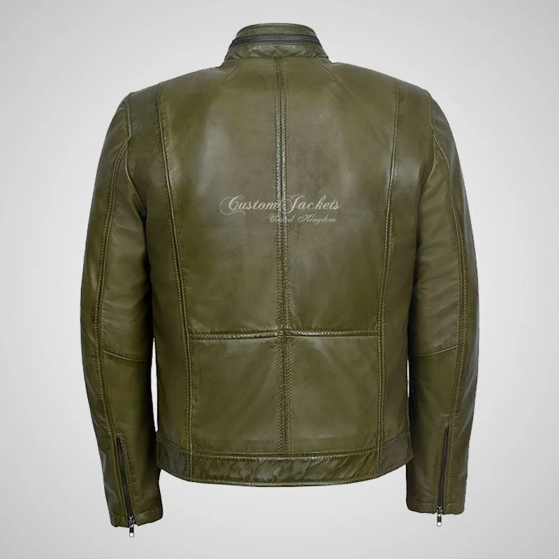 EYAM Men's Biker Leather Jacket Soft Leather Casual Fashion Jacket