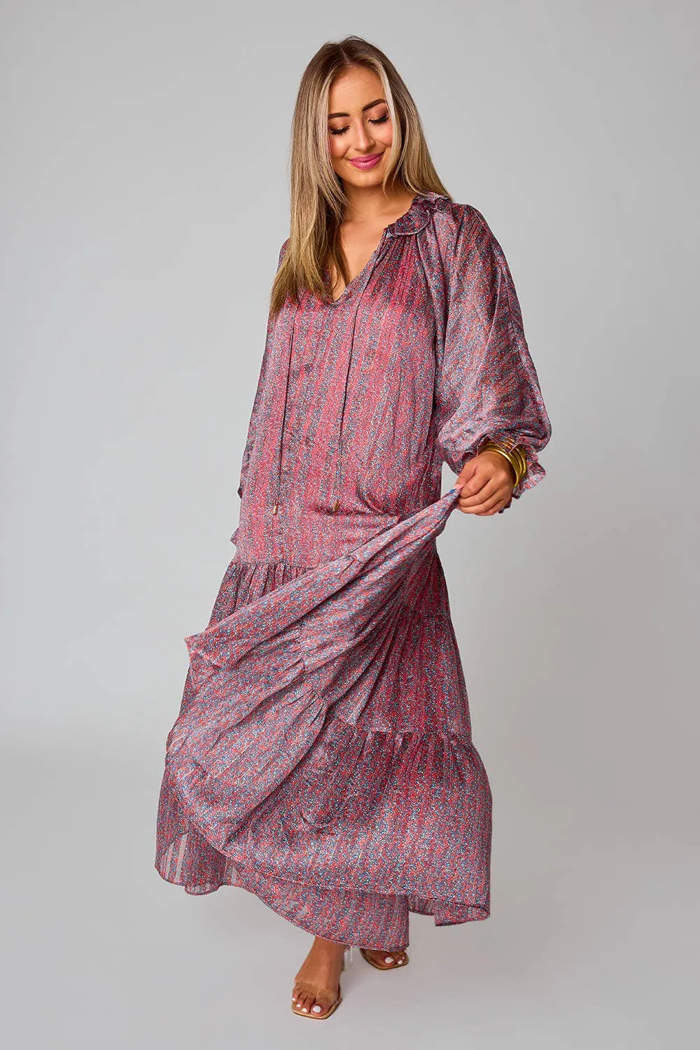 Greta Forget Me Not Flowy Maxi Dress