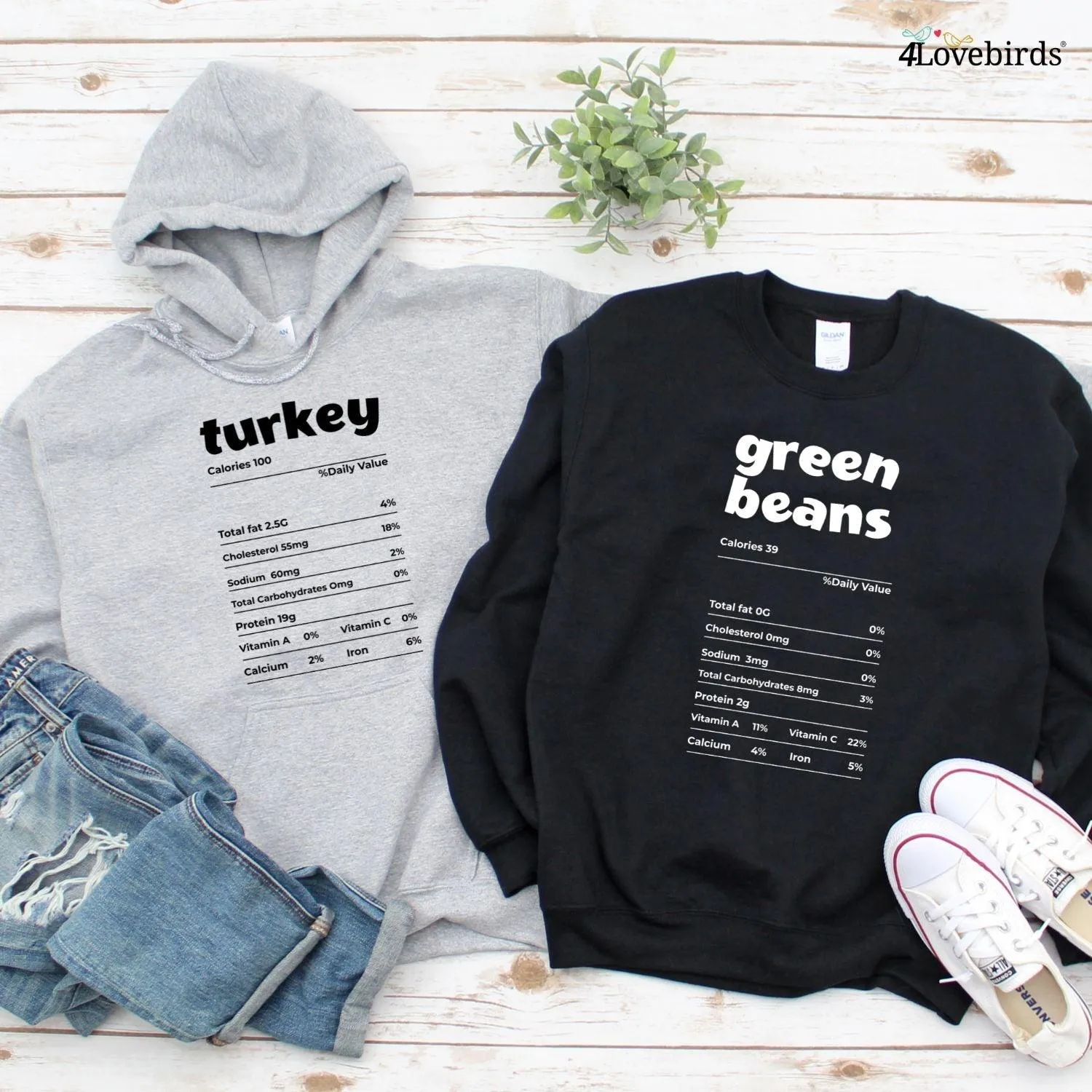 Group Matching Outfit: Thanksgiving Food, Funny Holiday Shirts for Families