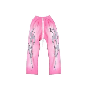 HELLSTAR FLAME SWEATPANTS PINK