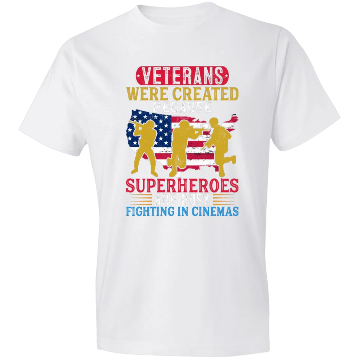 Heros Were Busy Men's Lightweight T-Shirt 4.5 oz