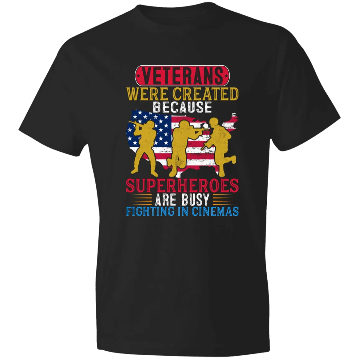 Heros Were Busy Men's Lightweight T-Shirt 4.5 oz