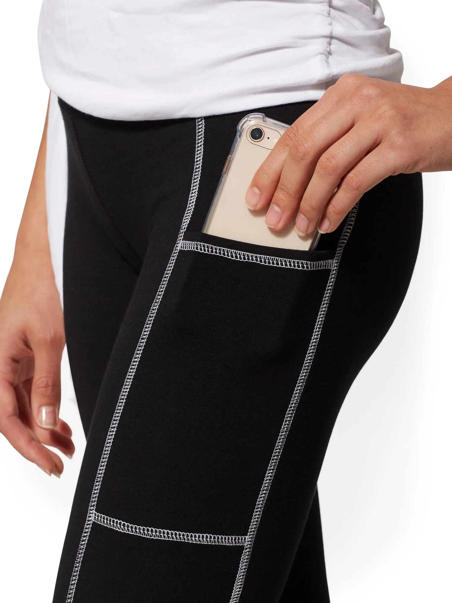 High-Waisted Black Pocket Legging