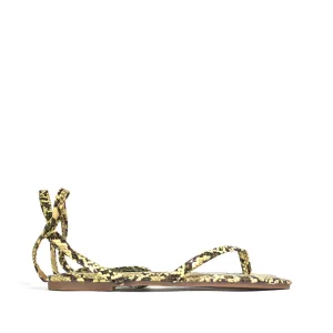 Hot Soles London Strappy Flat Sandal Snake