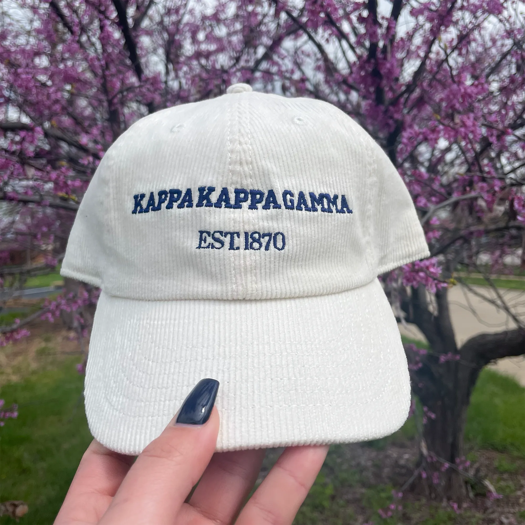 Kappa Kappa Gamma Embroidered Corduroy Hat