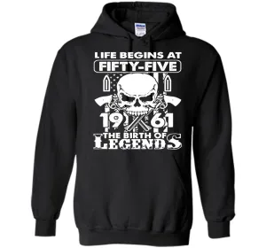 Life Begin At 55 - 1961 Birth Legends 55th Birthday T-shirts