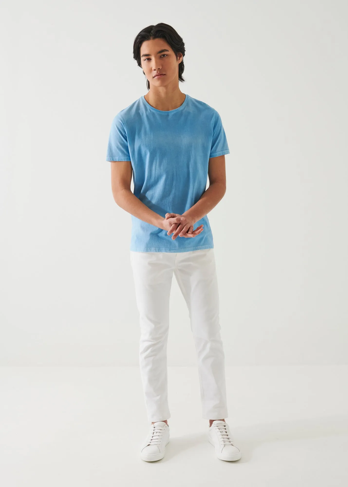 LIGHTWEIGHT PIMA COTTON SPRAY WASH T-SHIRT