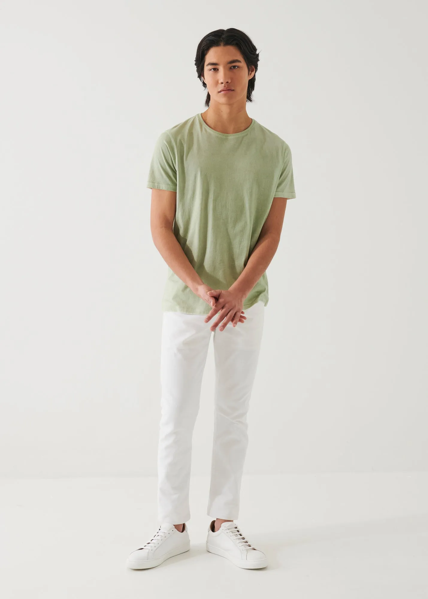 LIGHTWEIGHT PIMA COTTON SPRAY WASH T-SHIRT