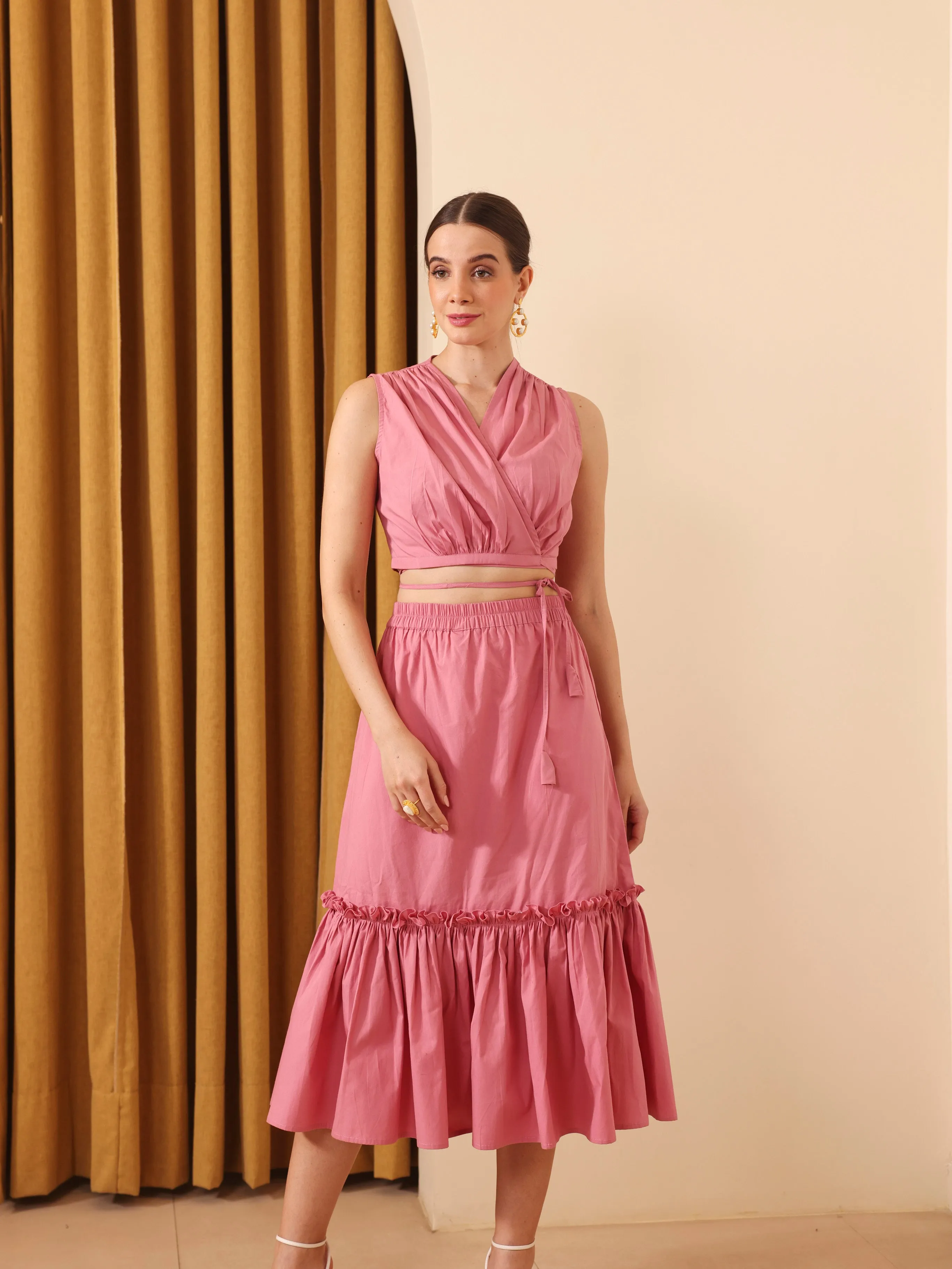 Mehak Bakshi In Coral Camille Set