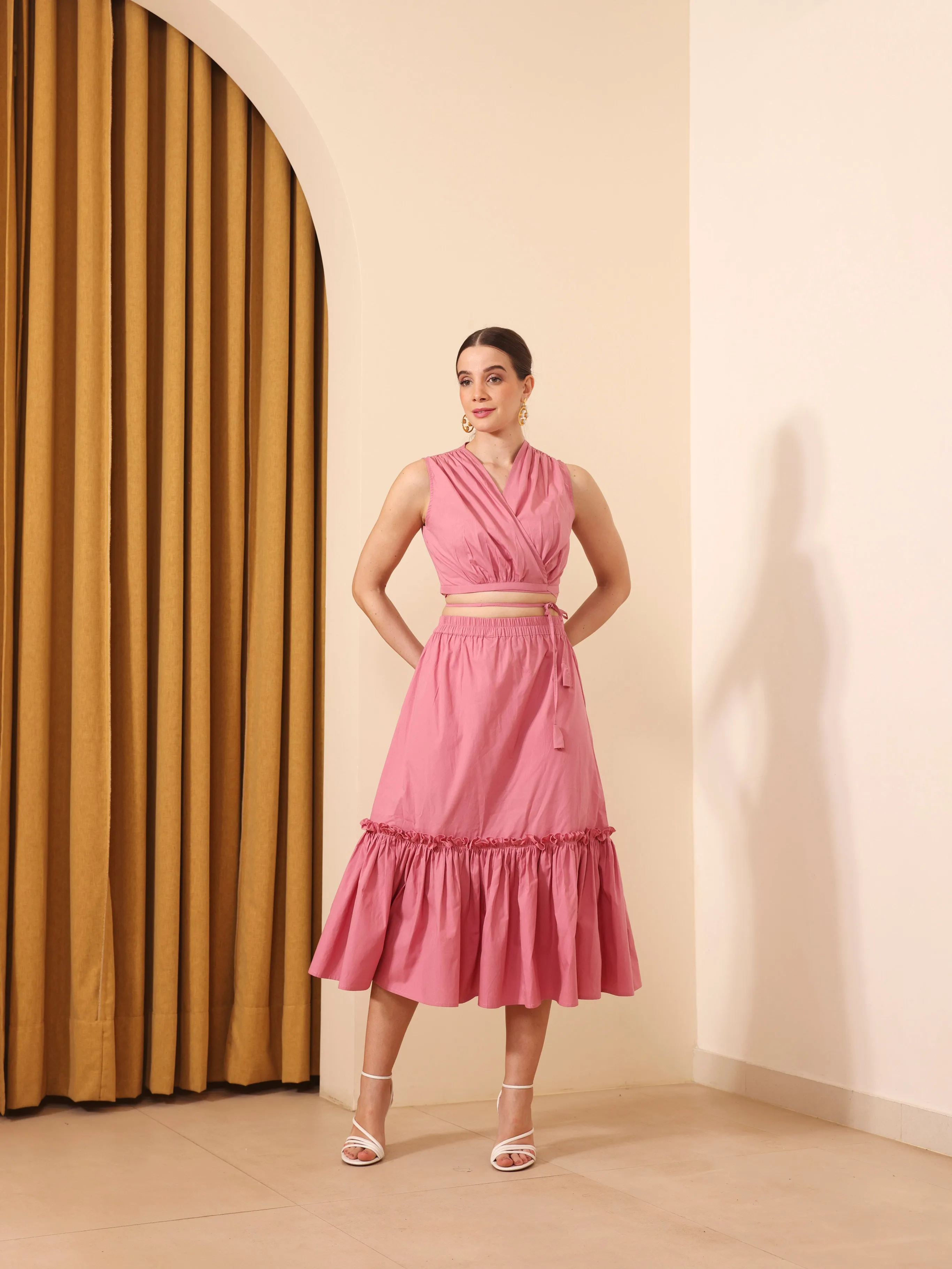 Mehak Bakshi In Coral Camille Set