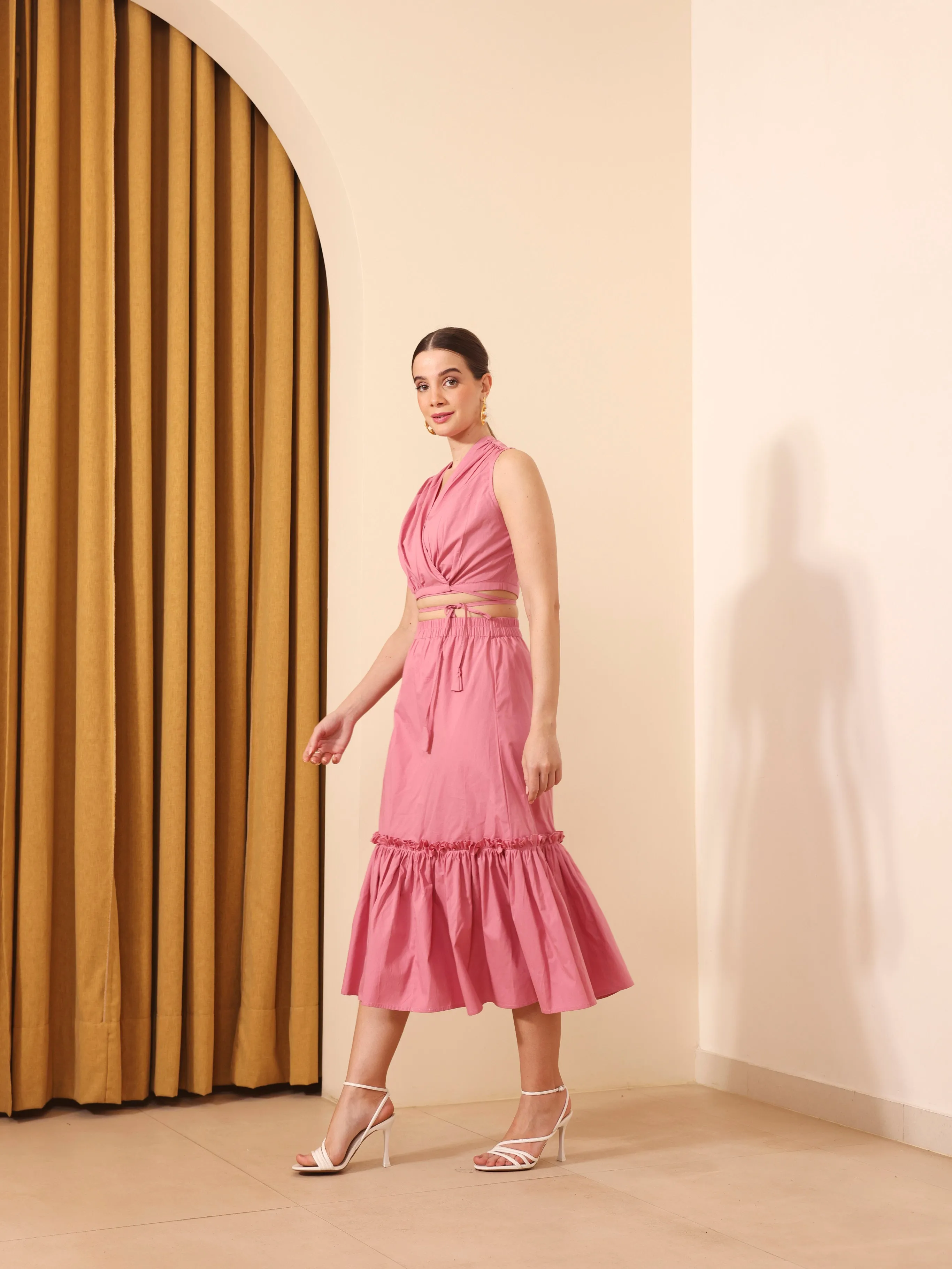 Mehak Bakshi In Coral Camille Set
