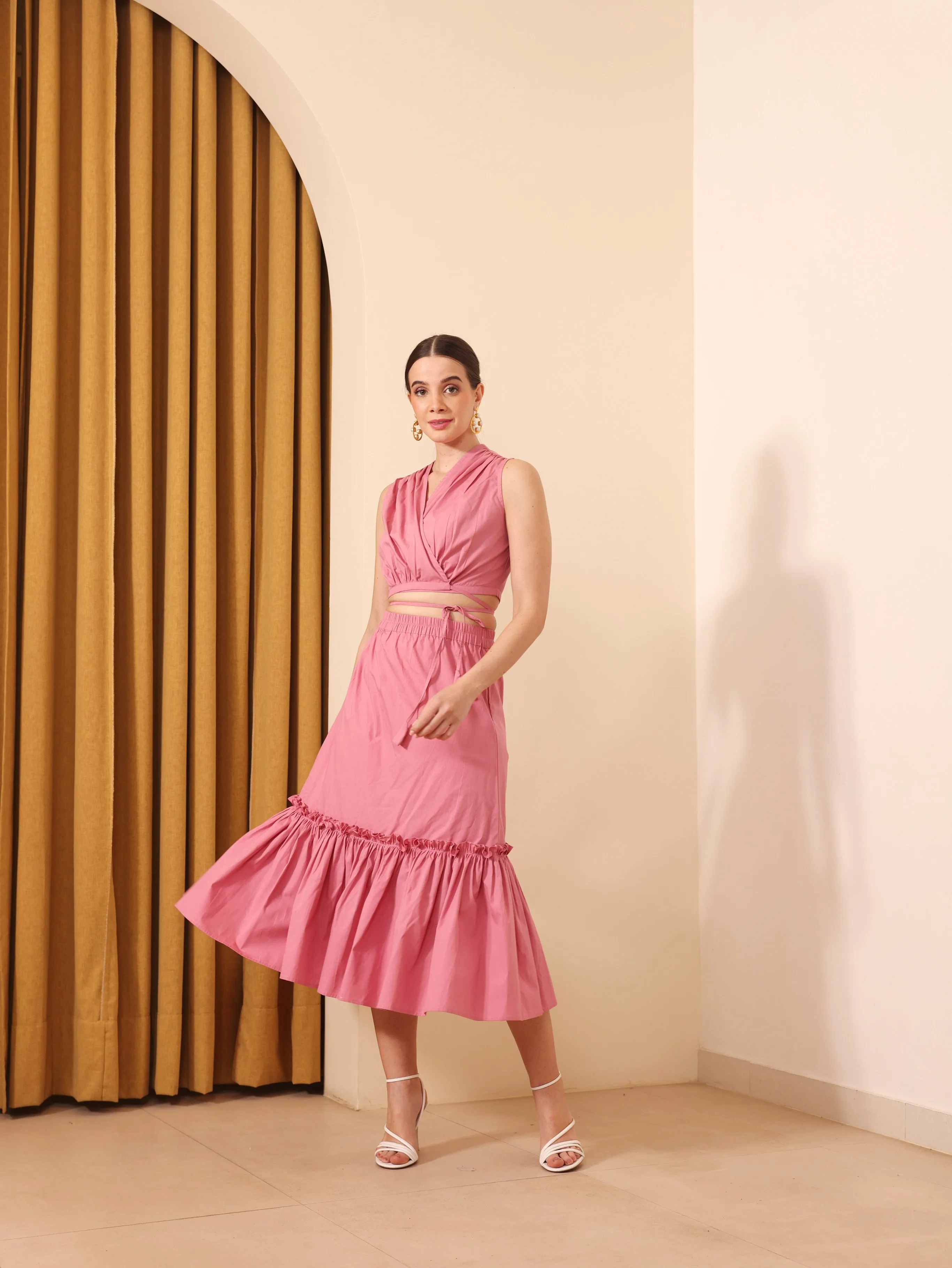 Mehak Bakshi In Coral Camille Set