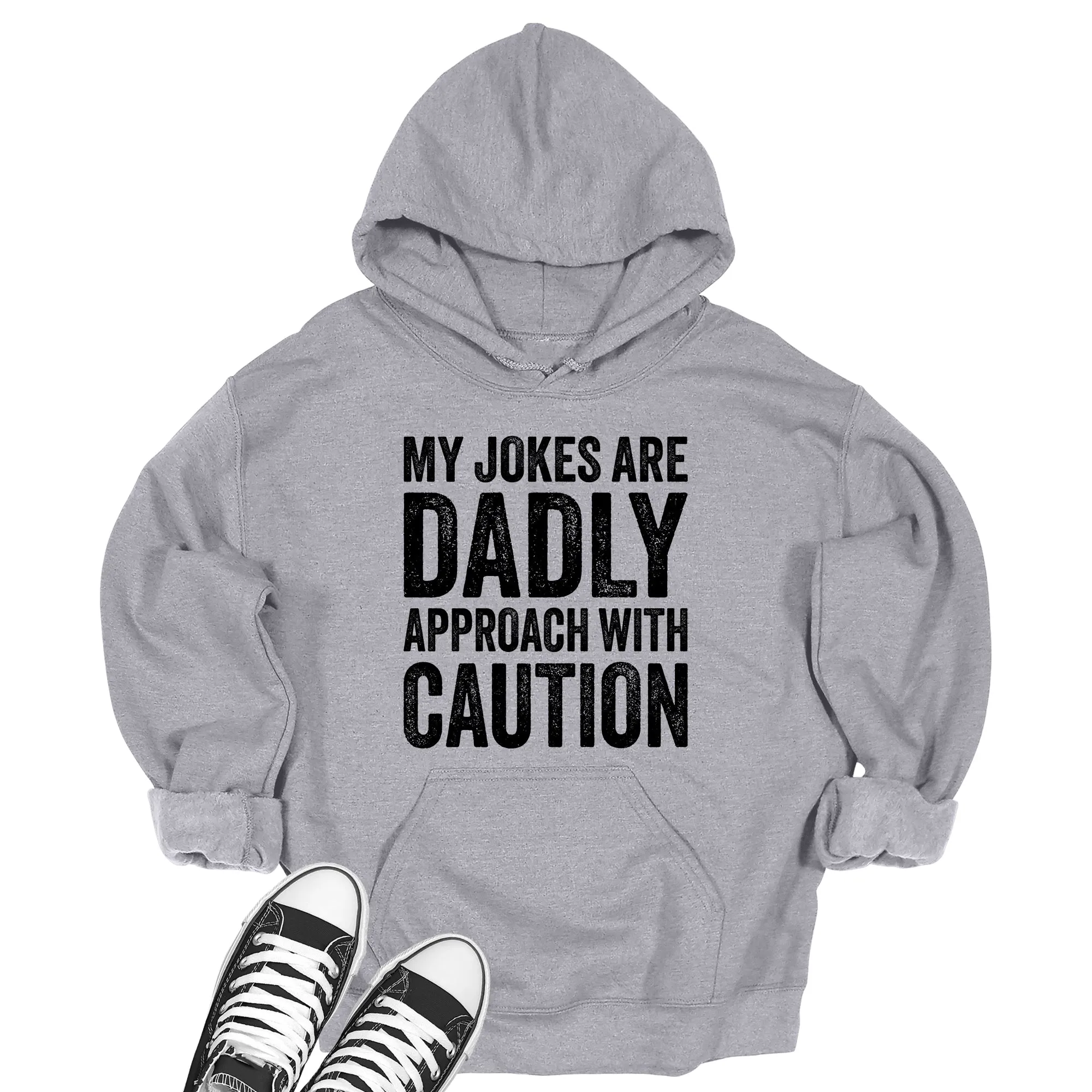 Men's Funny My Jokes Are Dadly Approach Hoodie