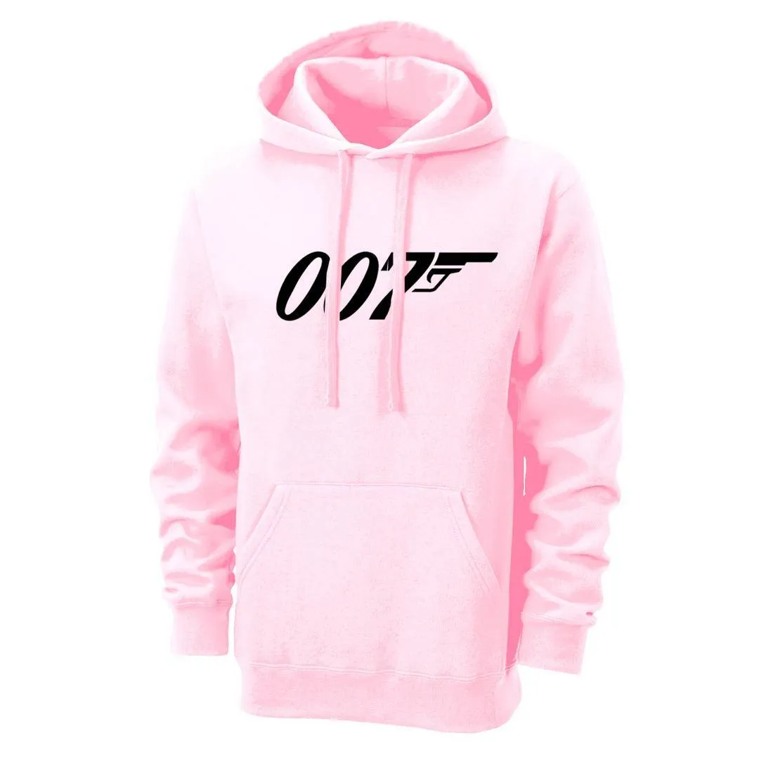 Men's Pink Cotton Blend Printed Long Sleeves Unique Color Hoodies