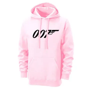 Men's Pink Cotton Blend Printed Long Sleeves Unique Color Hoodies