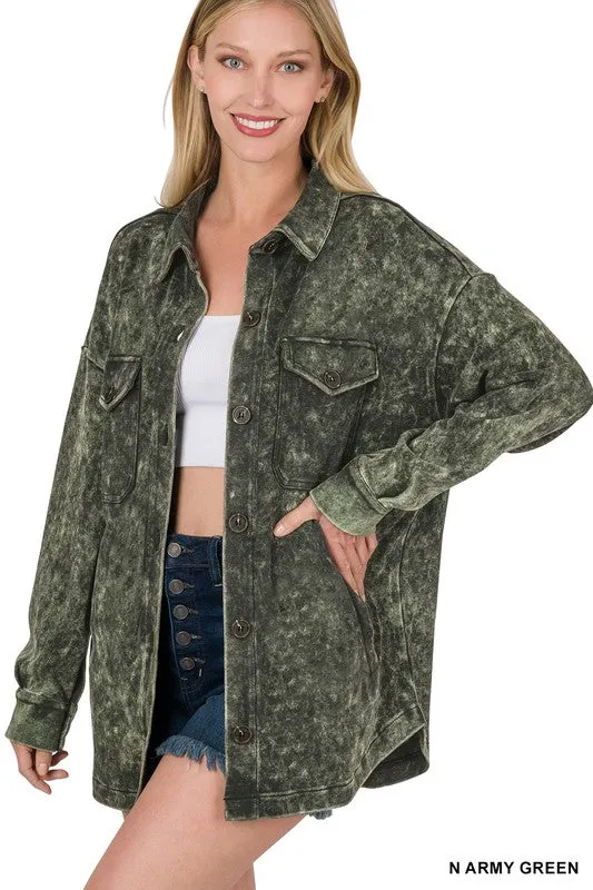 Mineral Washed Shacket - Zenana