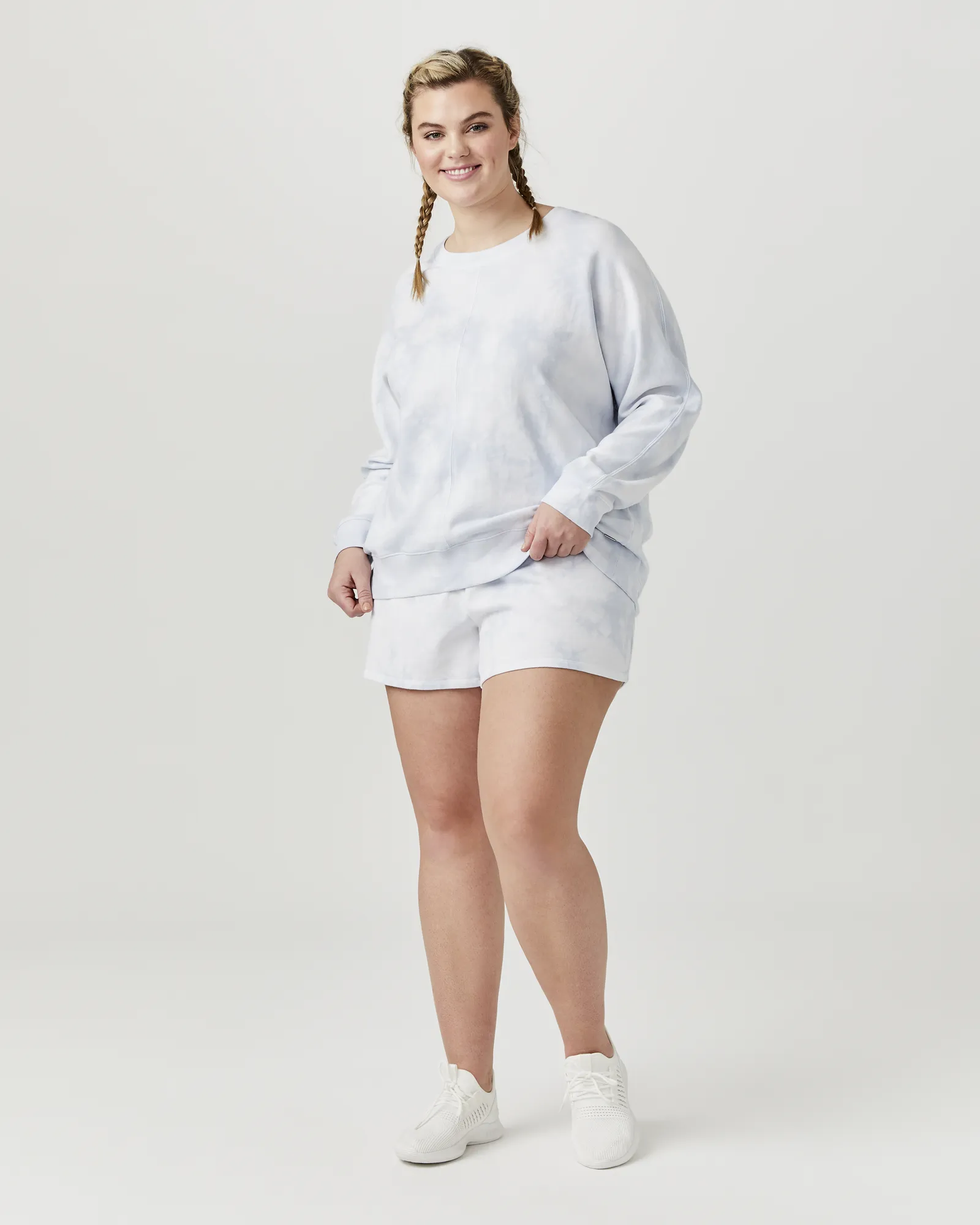 Naara Tie-Dye Pullover | Light Blue / Light Grey