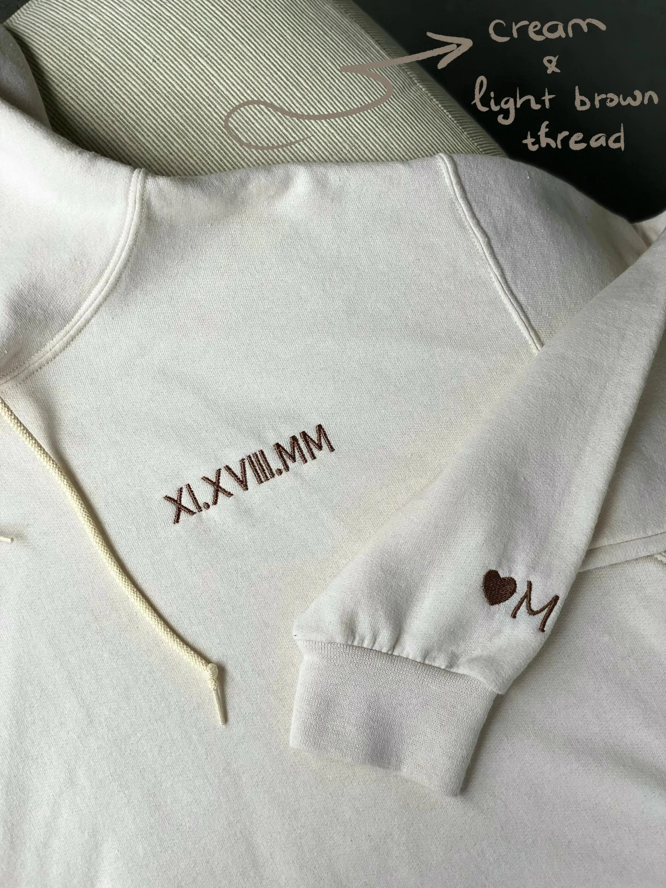 Personalized Couple Hoodies with Custom Initials and Roman Numerals | Thanksgiving & Christmas gift