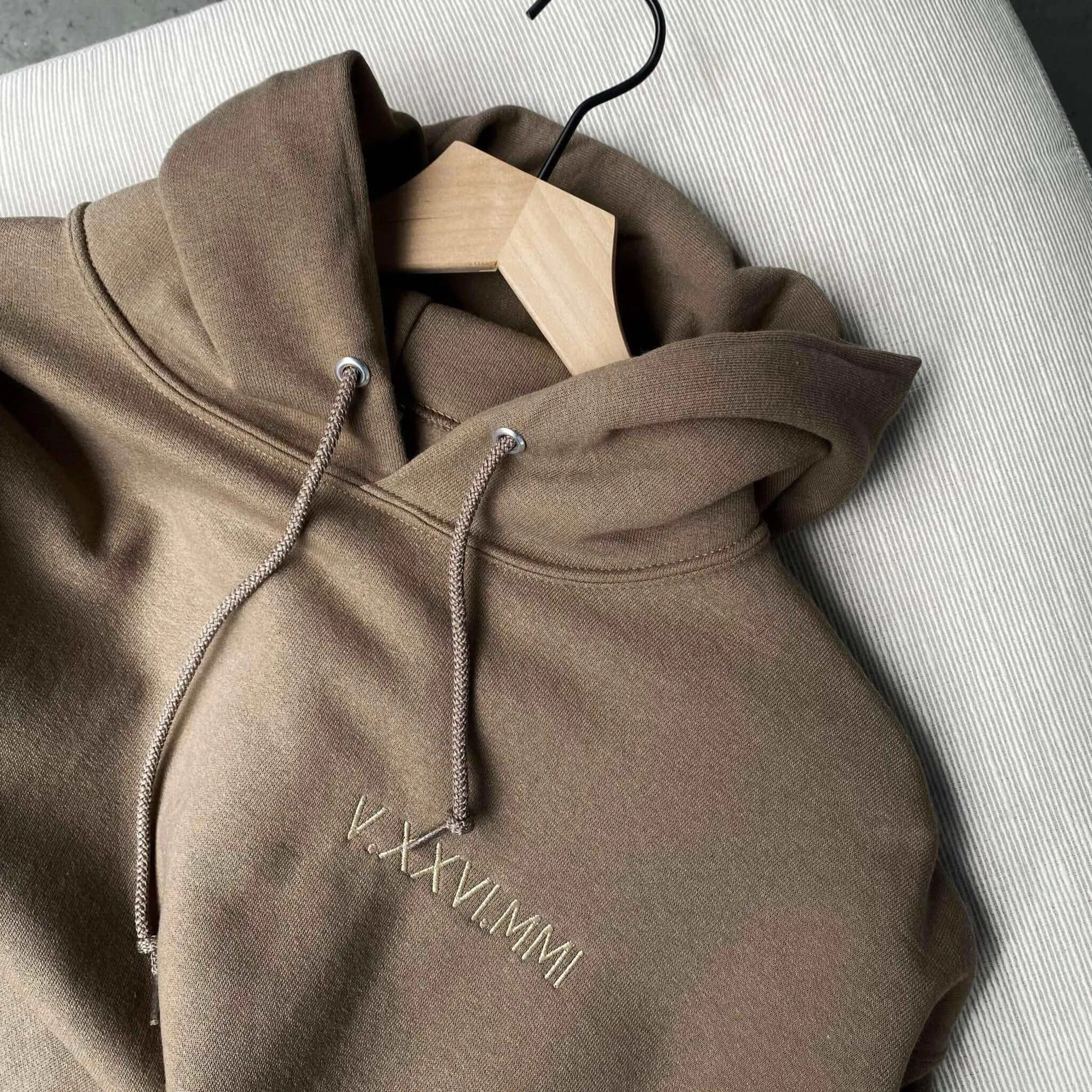 Personalized Couple Hoodies with Custom Initials and Roman Numerals | Thanksgiving & Christmas gift