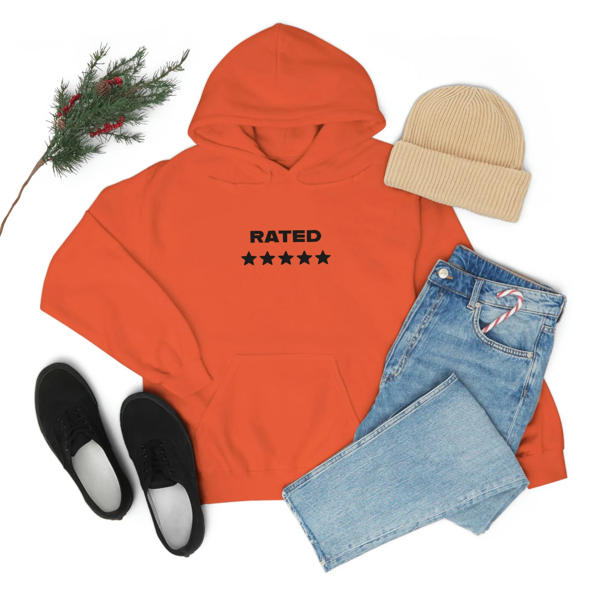 RATED 5 STARS Heavy Blend Hooded Sweatshirt (Unisex)