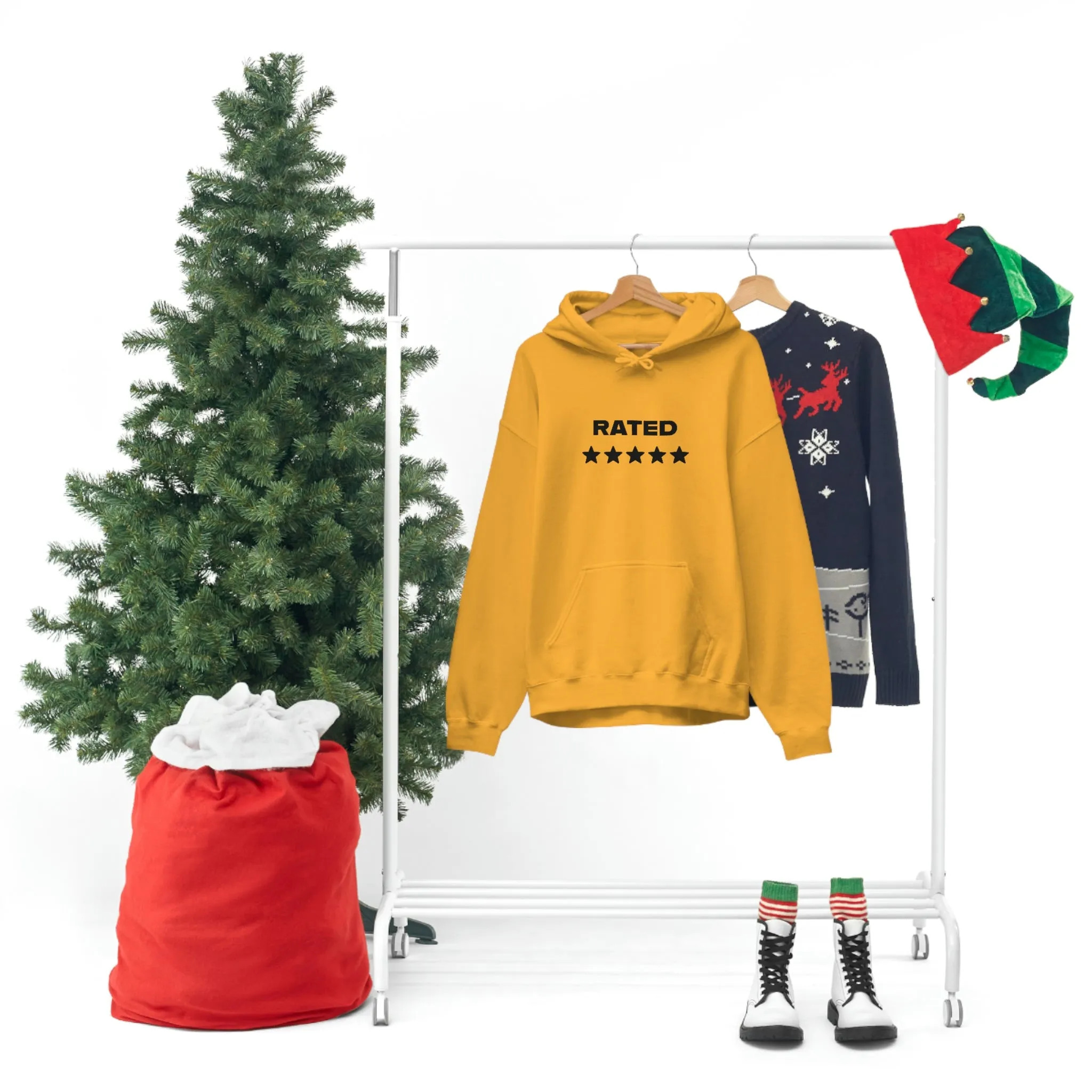 RATED 5 STARS Heavy Blend Hooded Sweatshirt (Unisex)