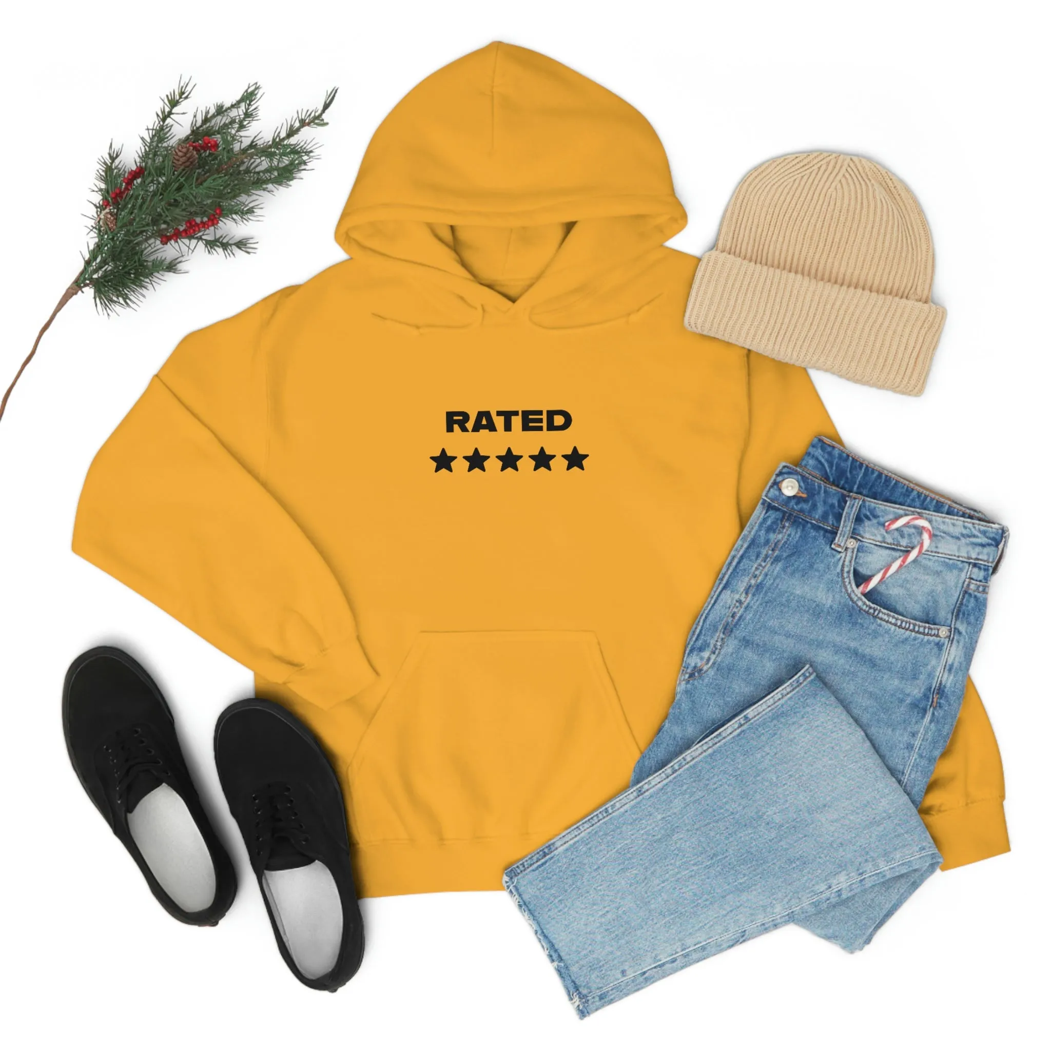 RATED 5 STARS Heavy Blend Hooded Sweatshirt (Unisex)