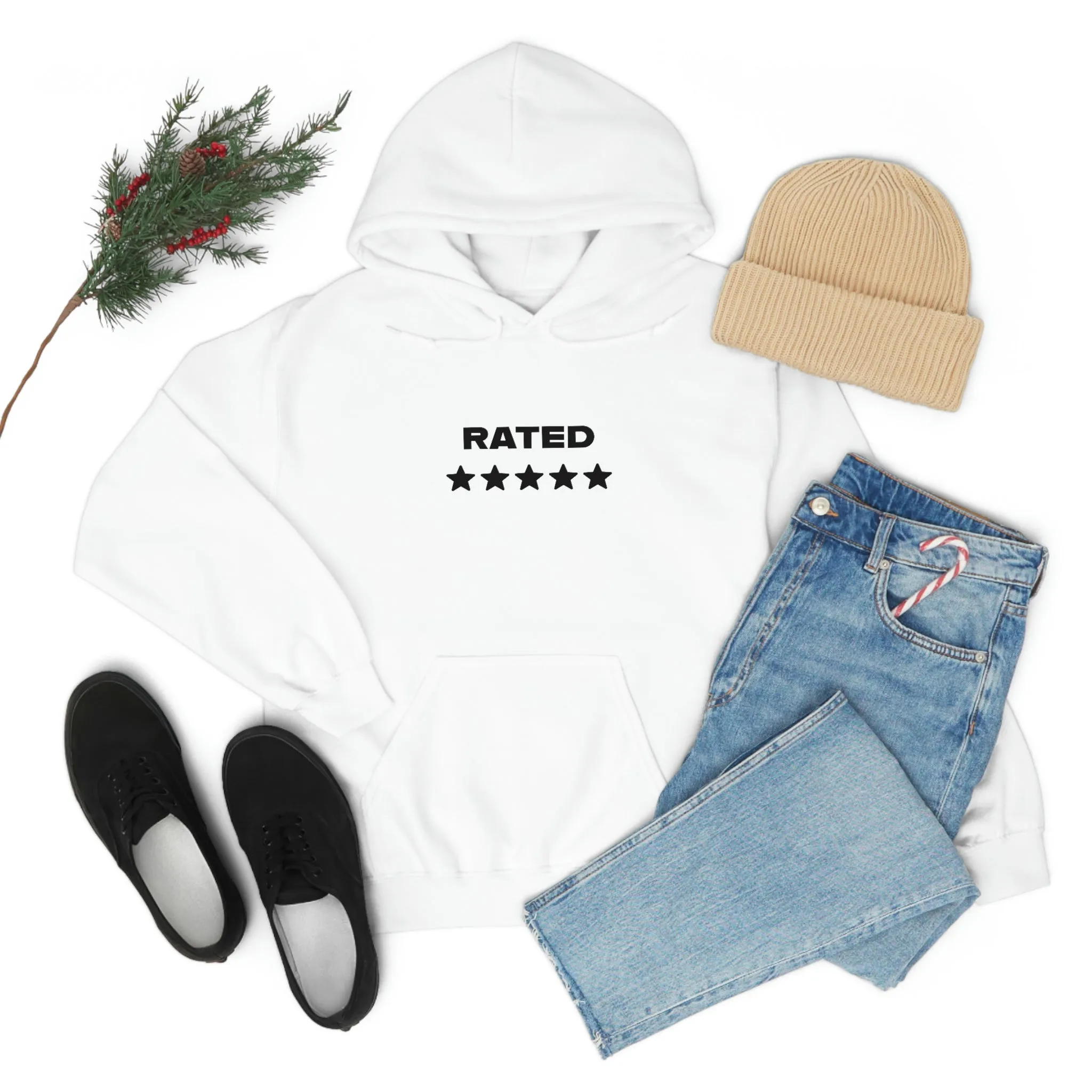 RATED 5 STARS Heavy Blend Hooded Sweatshirt (Unisex)