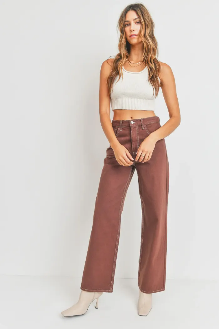 Retro Wide Straight Leg Jeans