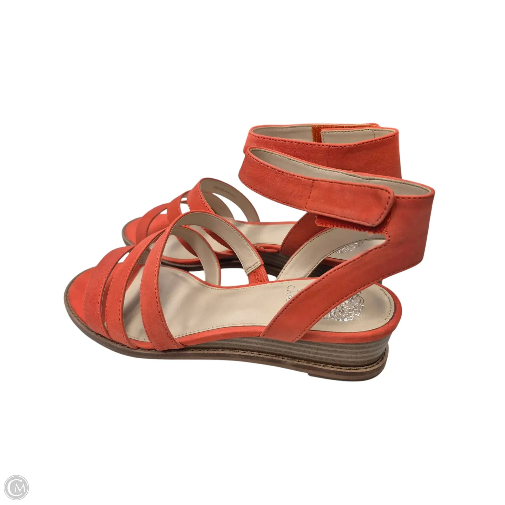 Sandals Heels Wedge By Vince Camuto In Orange, Size: 8