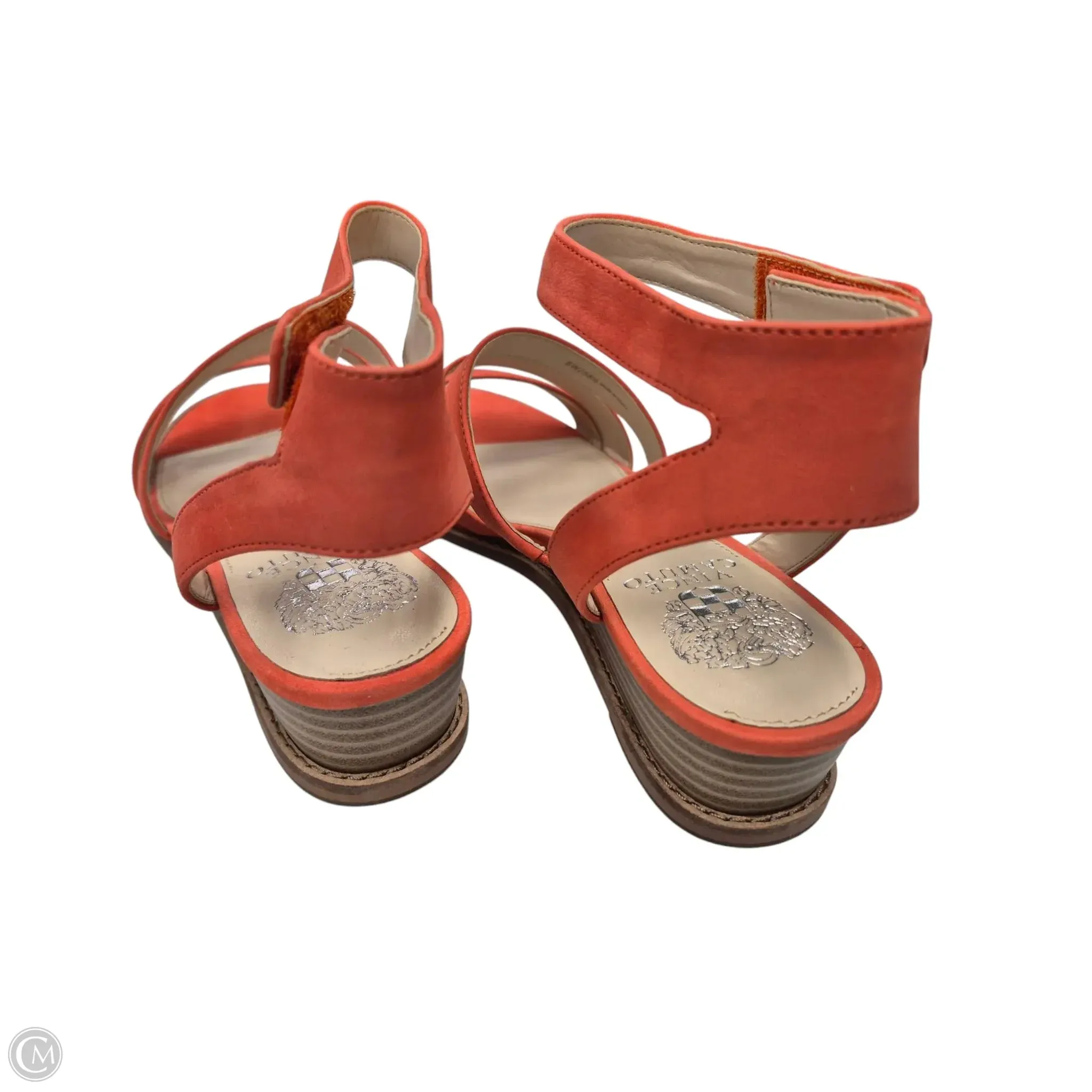 Sandals Heels Wedge By Vince Camuto In Orange, Size: 8