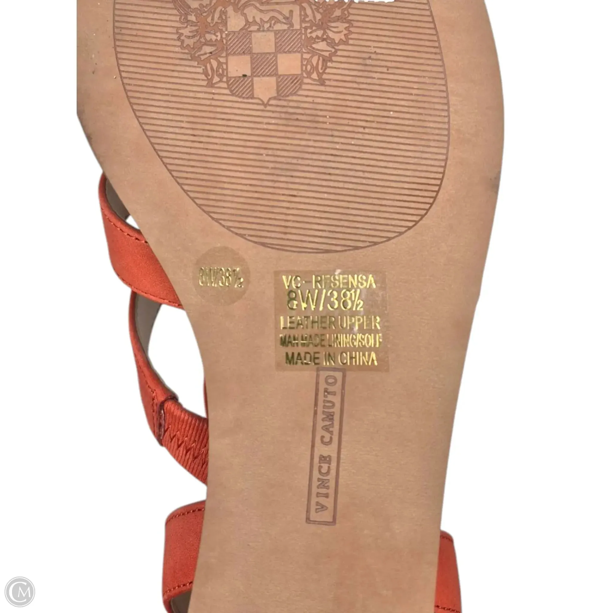 Sandals Heels Wedge By Vince Camuto In Orange, Size: 8